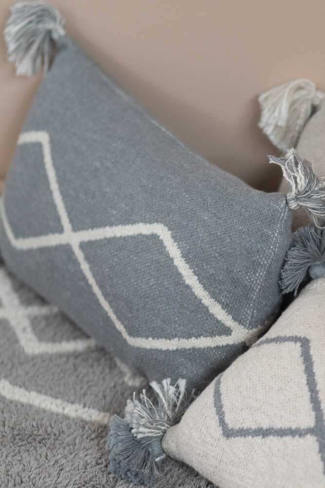 Knitted Cushion Oasis Grey  - Bereber Classics
