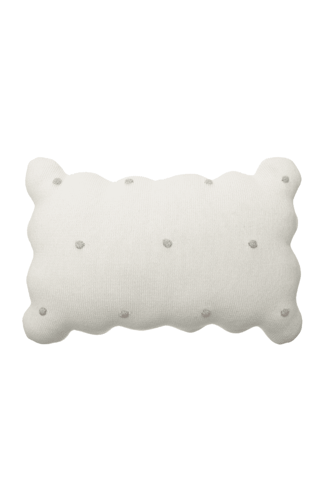 Knitted Cushion Biscuit Ivory  - Biscuit