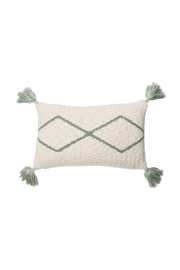 Knitted Cushion Little Oasis Natural - Indus Blue  - Bereber Classics
