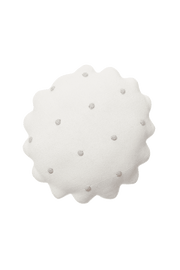 Knitted Cushion Round Biscuit Ivory  - Biscuit