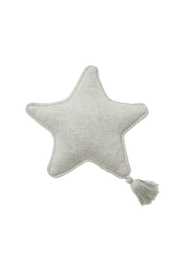 Knitted Cushion Twinkle Star Grey  - Stars