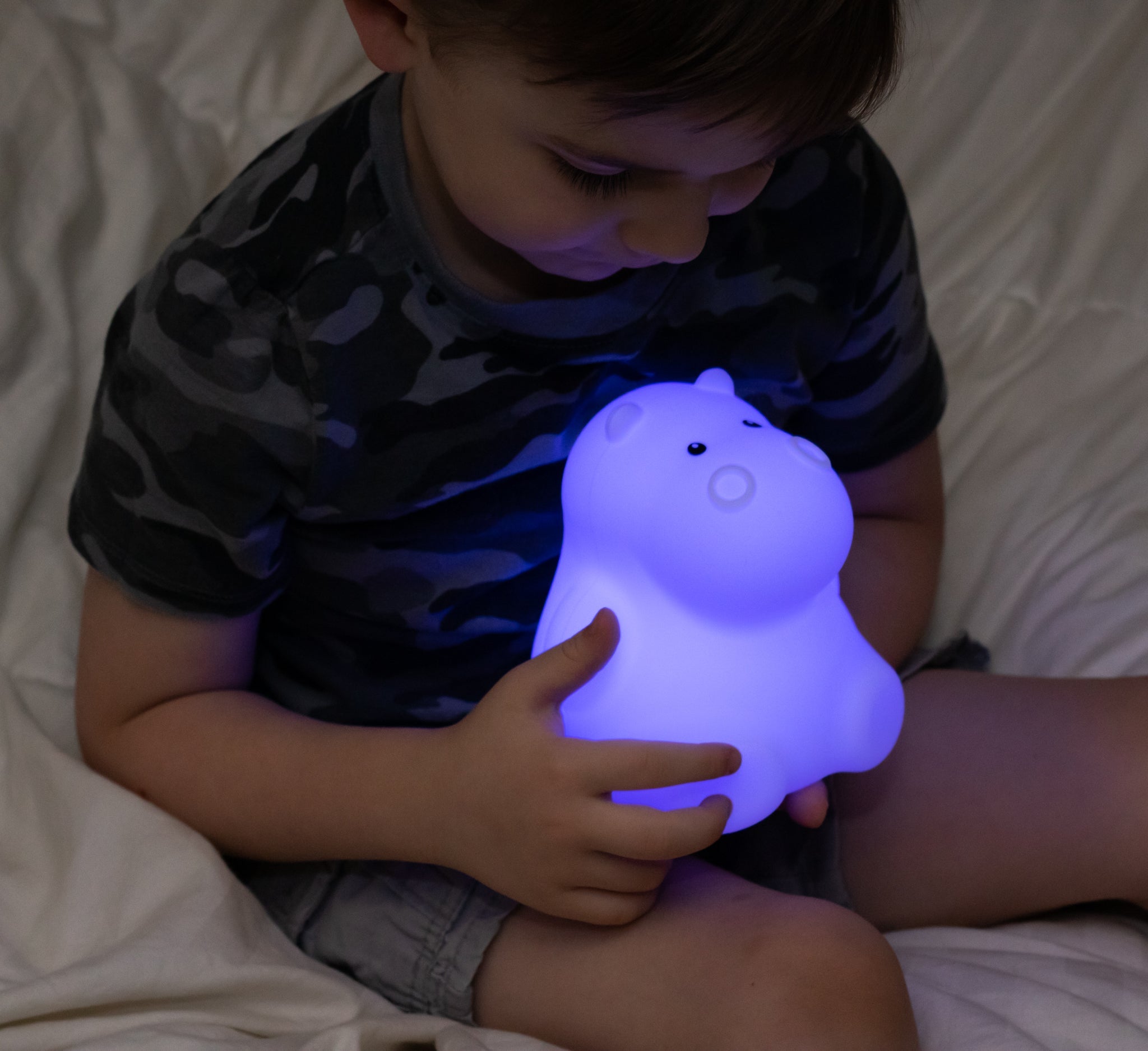 LumiPets® Hippo - Children's Nursery Touch Night Light