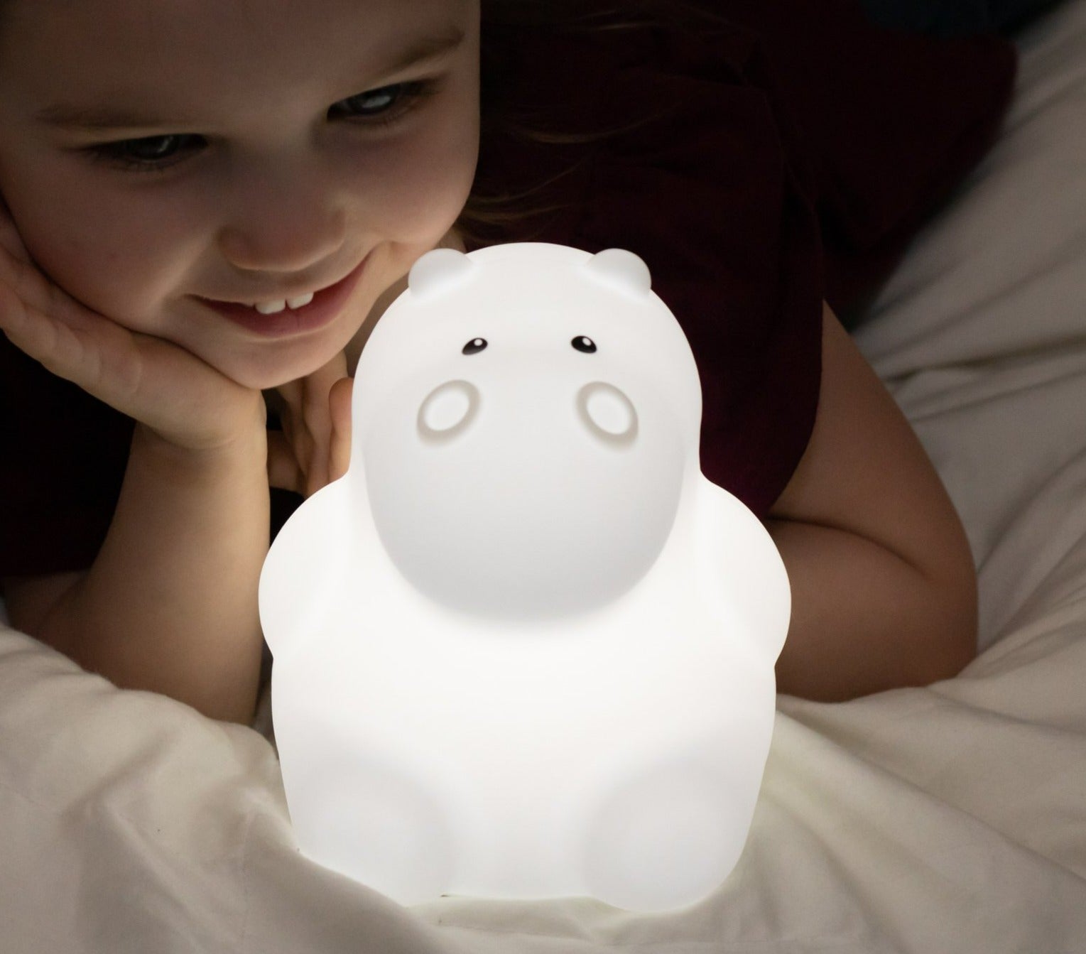 LumiPets® Hippo - Children's Nursery Touch Night Light