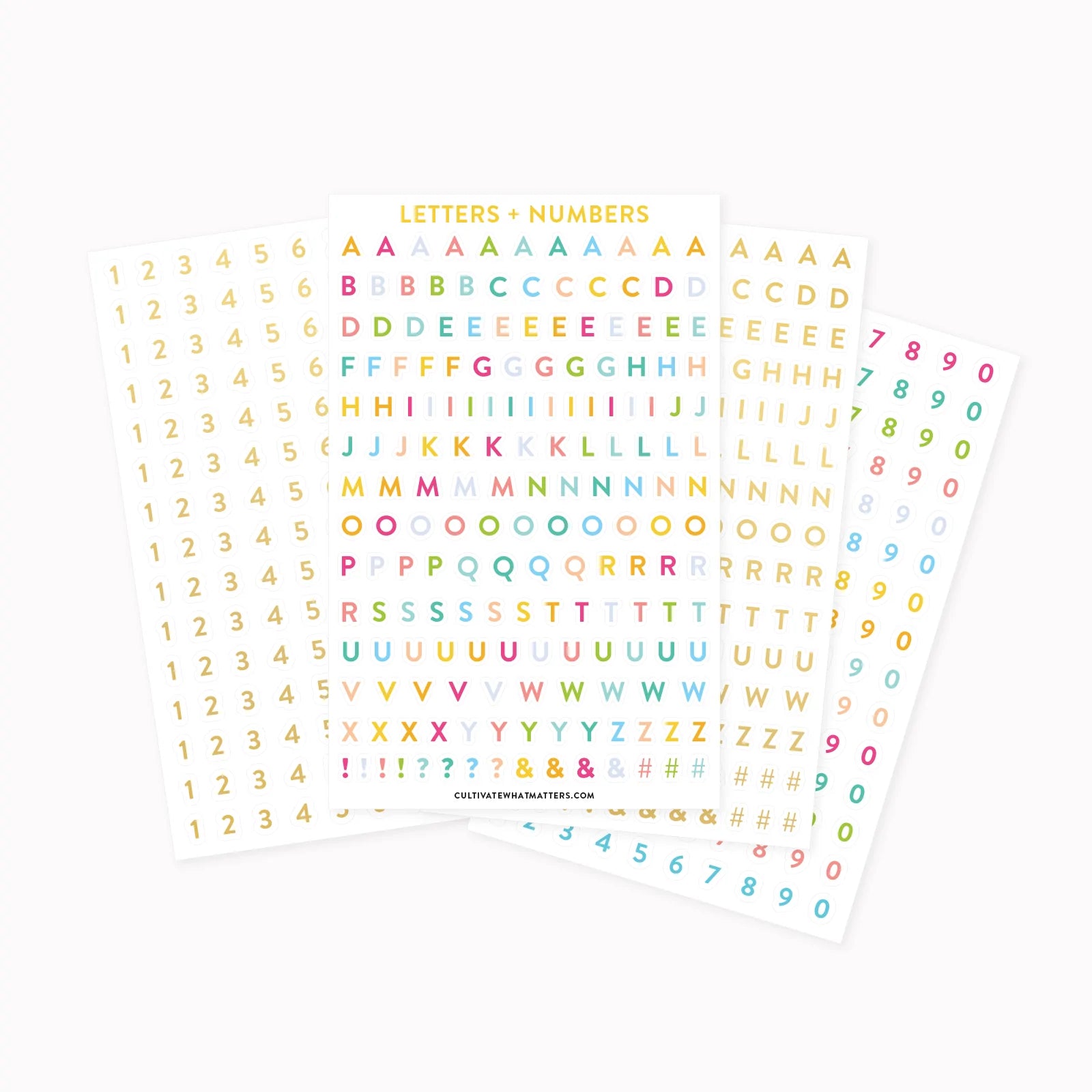 Letters & Numbers Sticker Pack