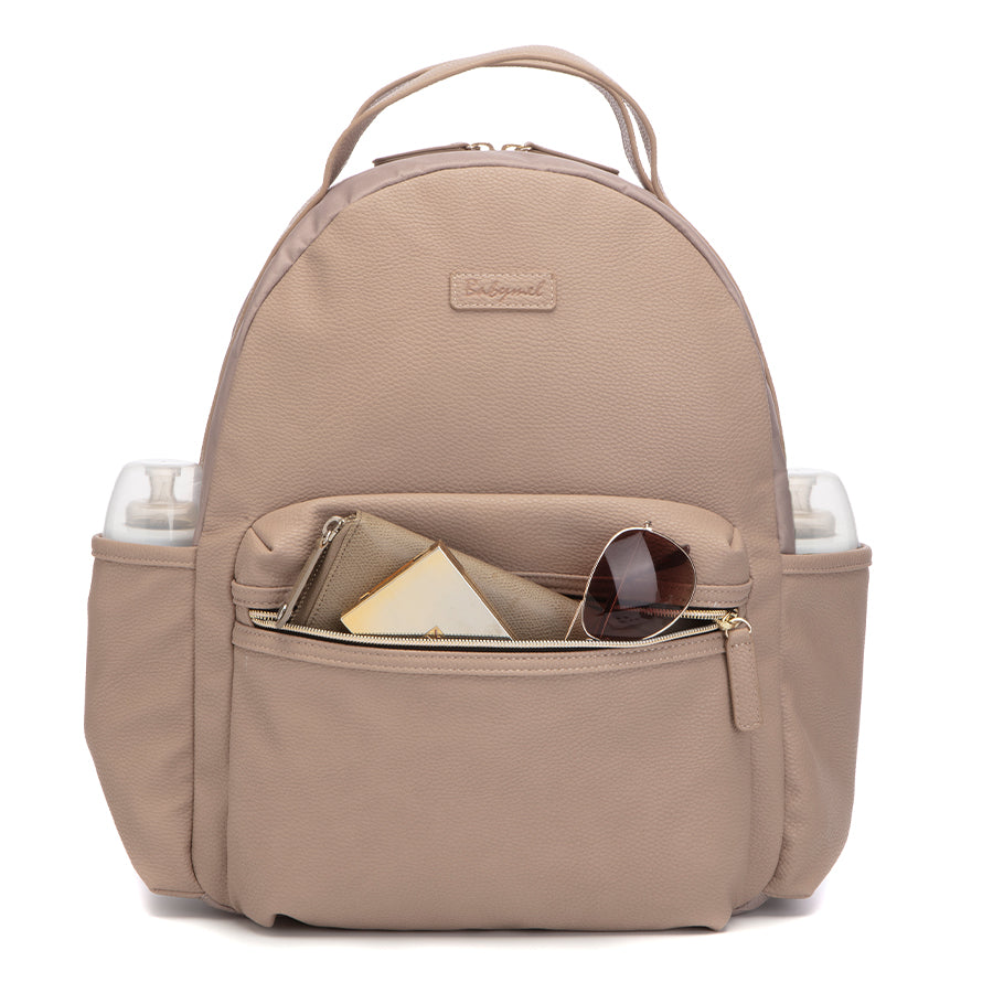 Lola Vegan Leather Backpack Almond