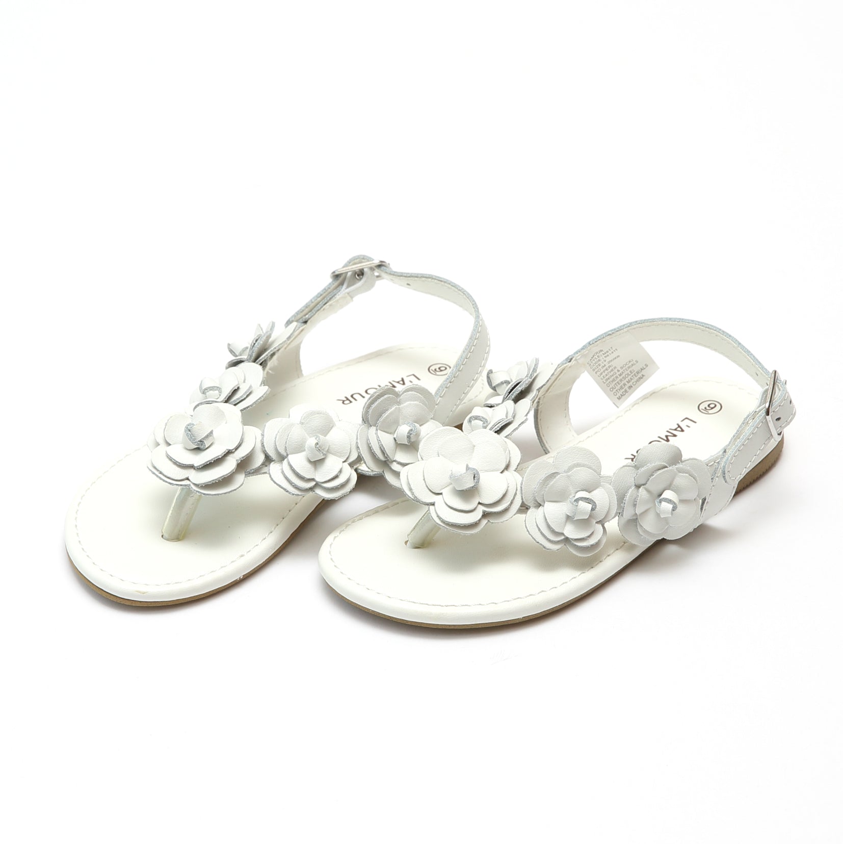 Sandals Leather Flower | Evelyn