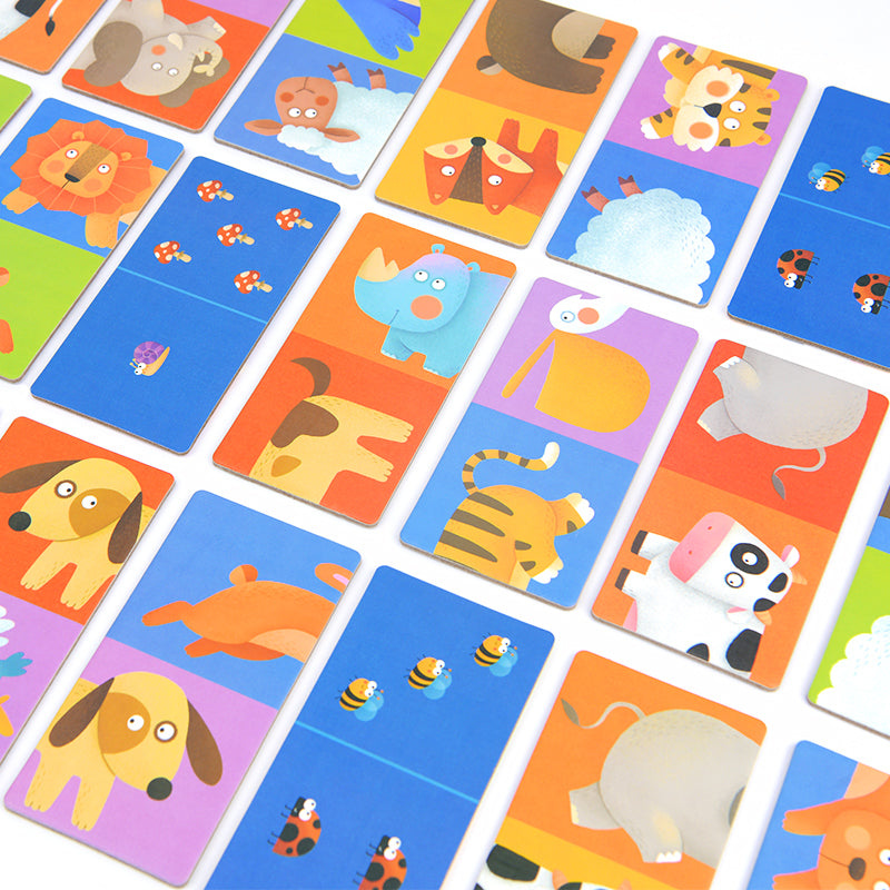 Mideer Domino Puzzle Zoo Pals Matching Game and Domino Set Puzzle