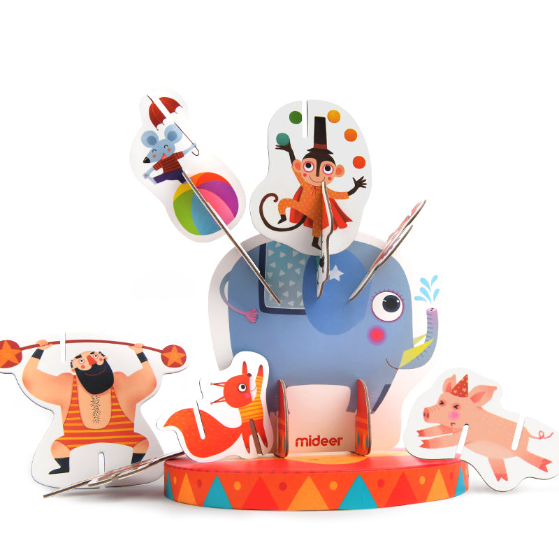 Mideer 3-D Creative Stacking Puzzle Crazy Circus Puzzle