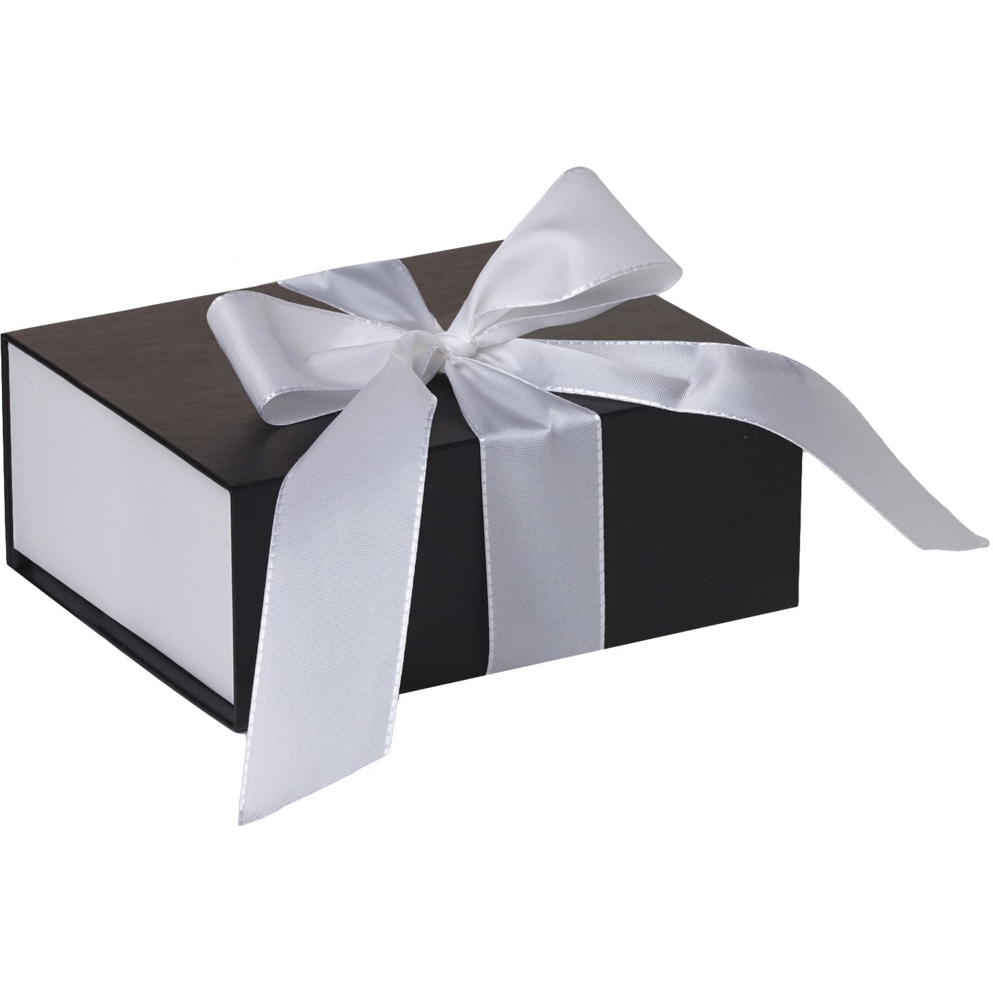 Jillson & Roberts Medium Gift Box with Ribbon Tie, Sophisticate Black Matte (12 Pcs)