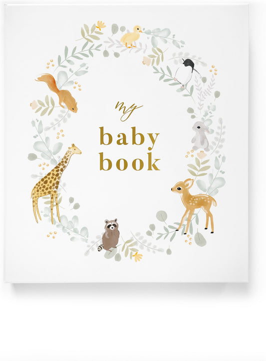 Blush and Gold My Baby Book - Baby Memory Book - Animals