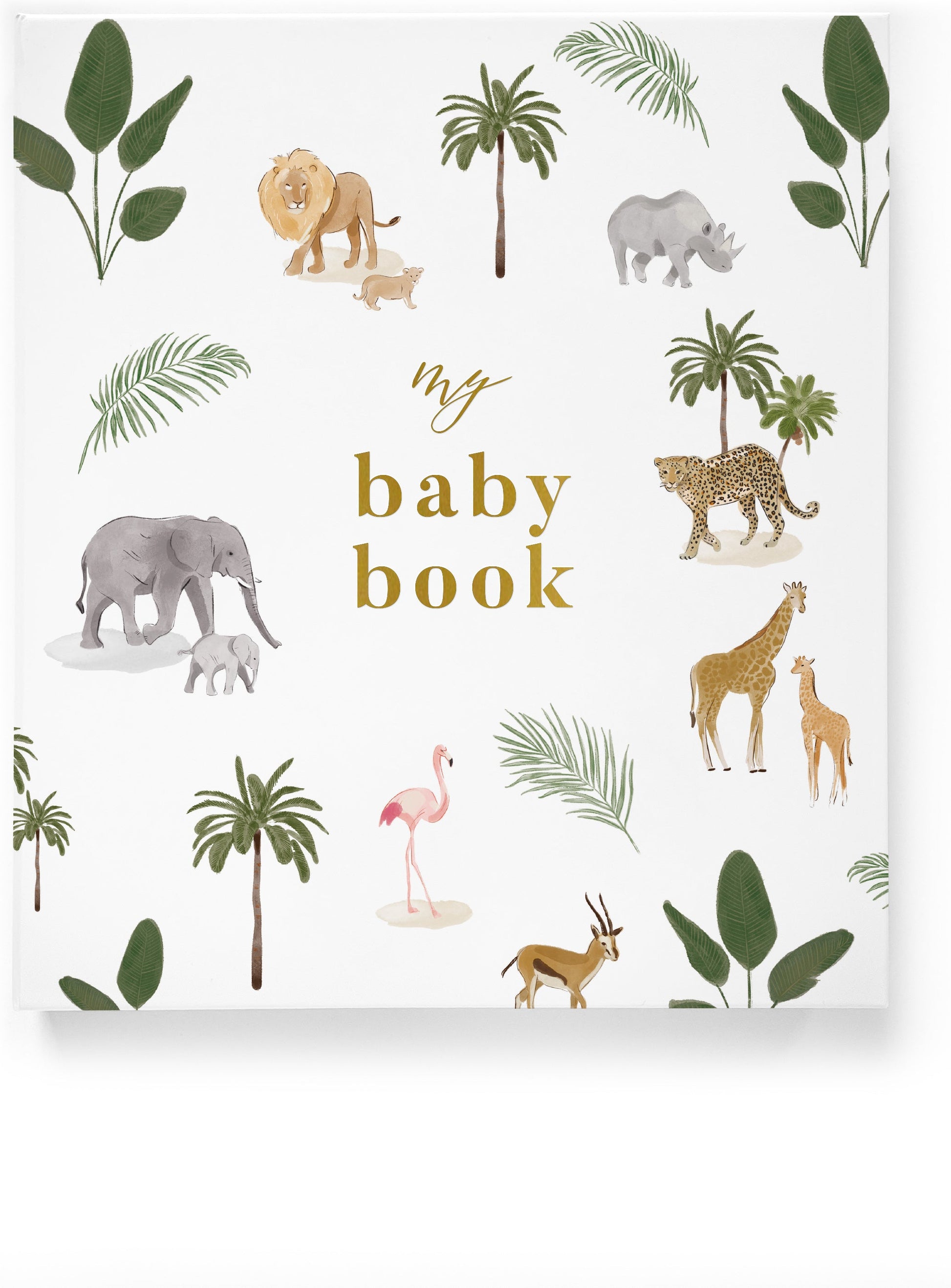 Blush and Gold My Baby Book - Baby Memory Book - Jungle