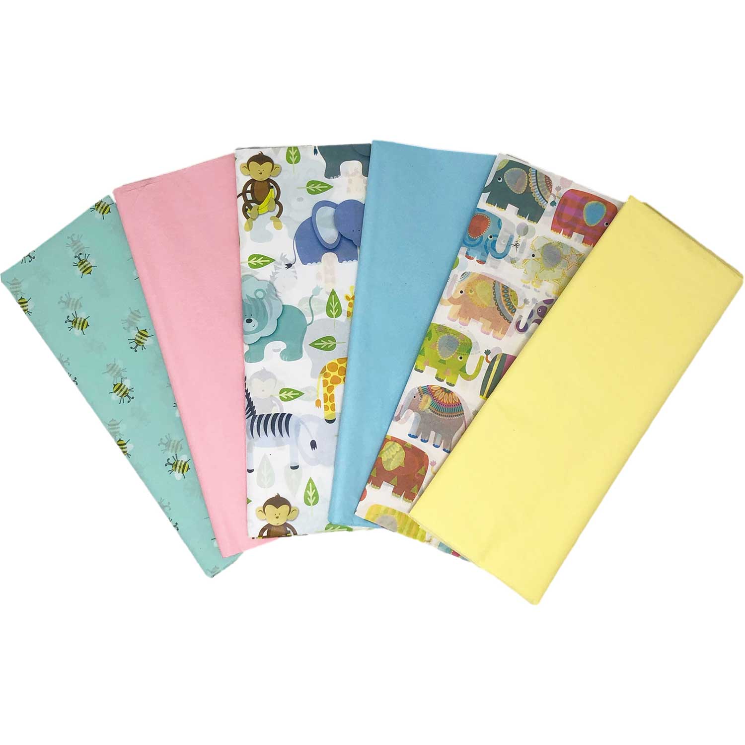 Baby Tissue Paper Assortment (6 Pack, 36 sheets total)