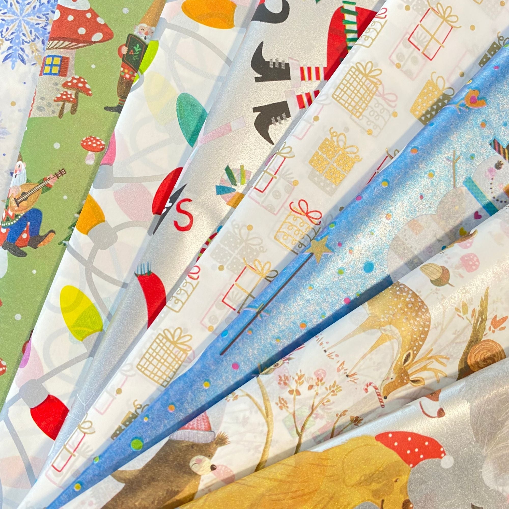 Kids Christmas Gift Tissue Paper Bundle, 32-Sheets