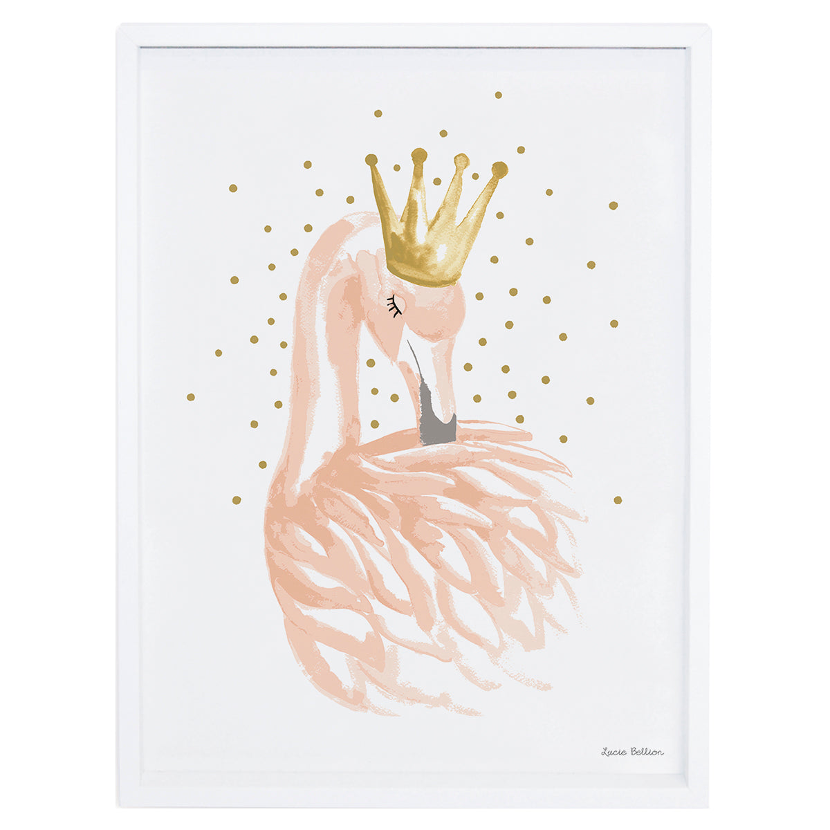 Lilipinso Framed Art Print - Flamingo And Stars