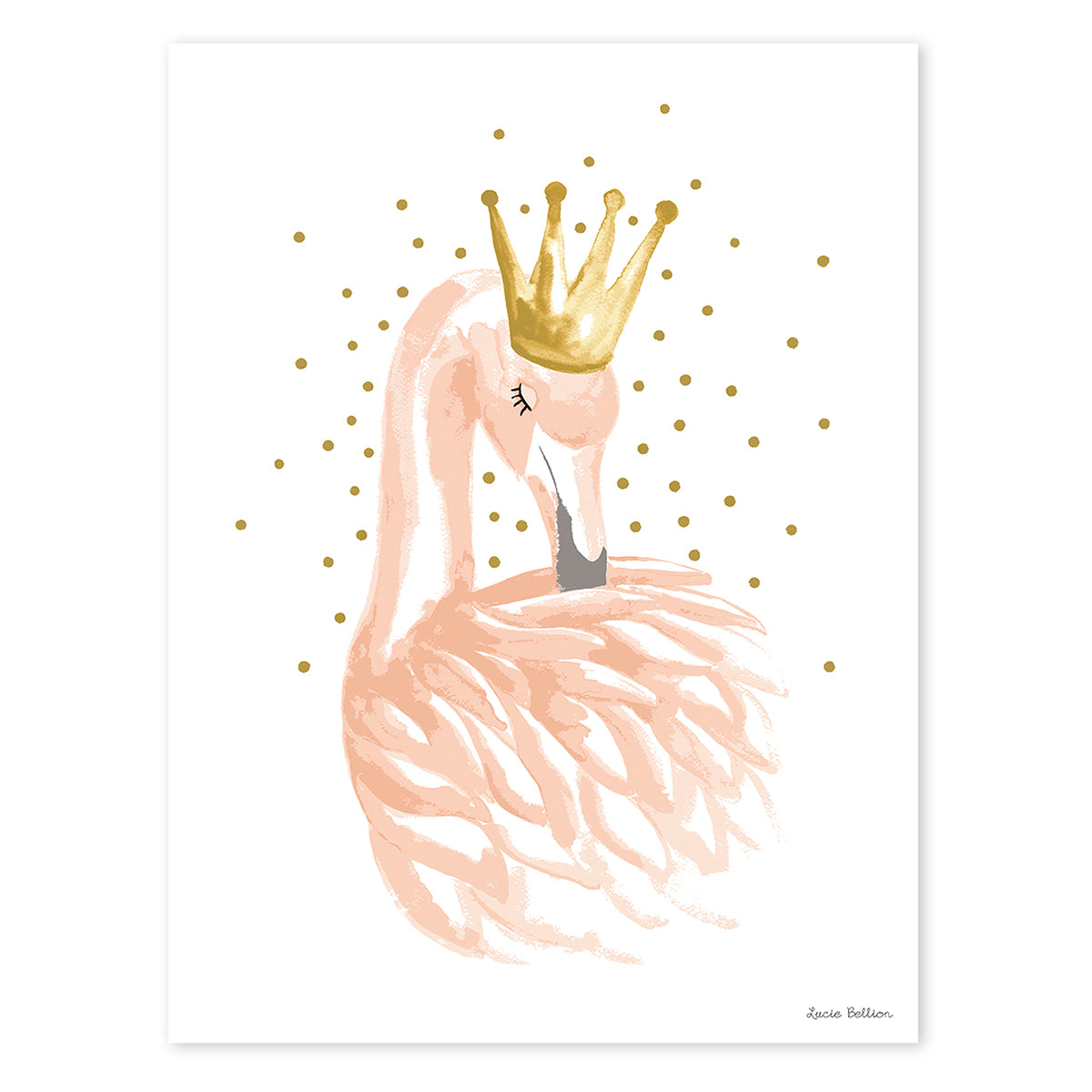Lilipinso Art Print - Flamingo And Stars