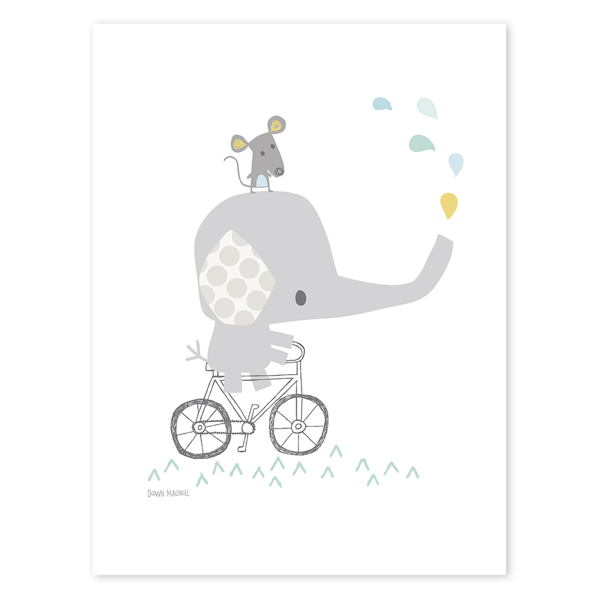 Lilipinso Art Print - Smile It'S Raining (Elephant)