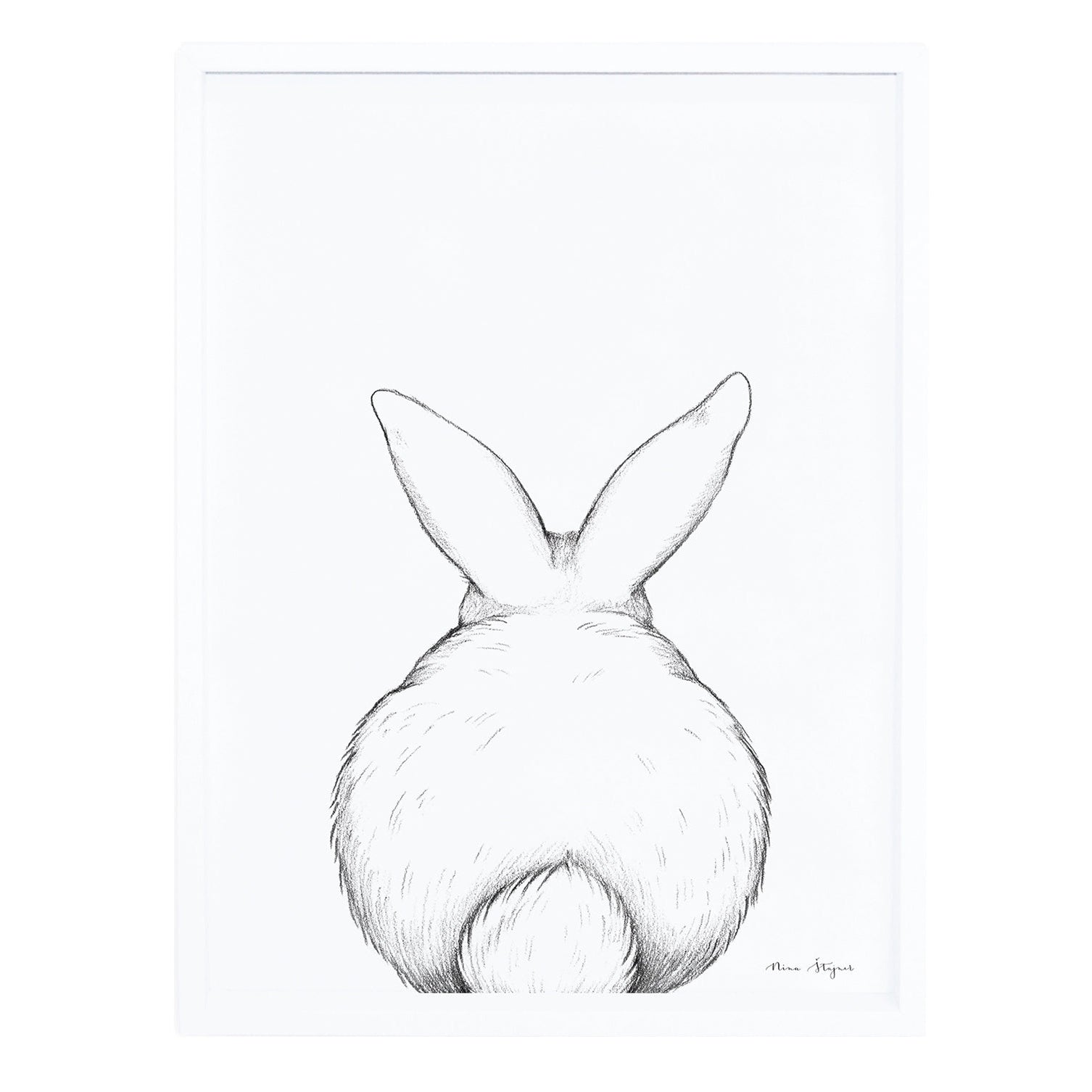 Lilipinso Framed Art Print - Bunny From The Back