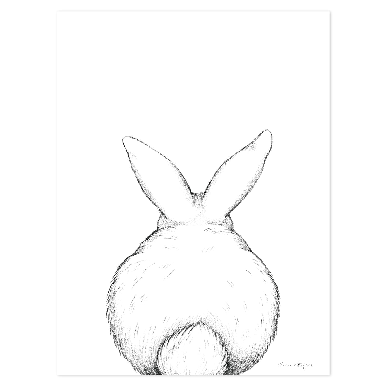 Lilipinso Art Print - Bunny From The Back