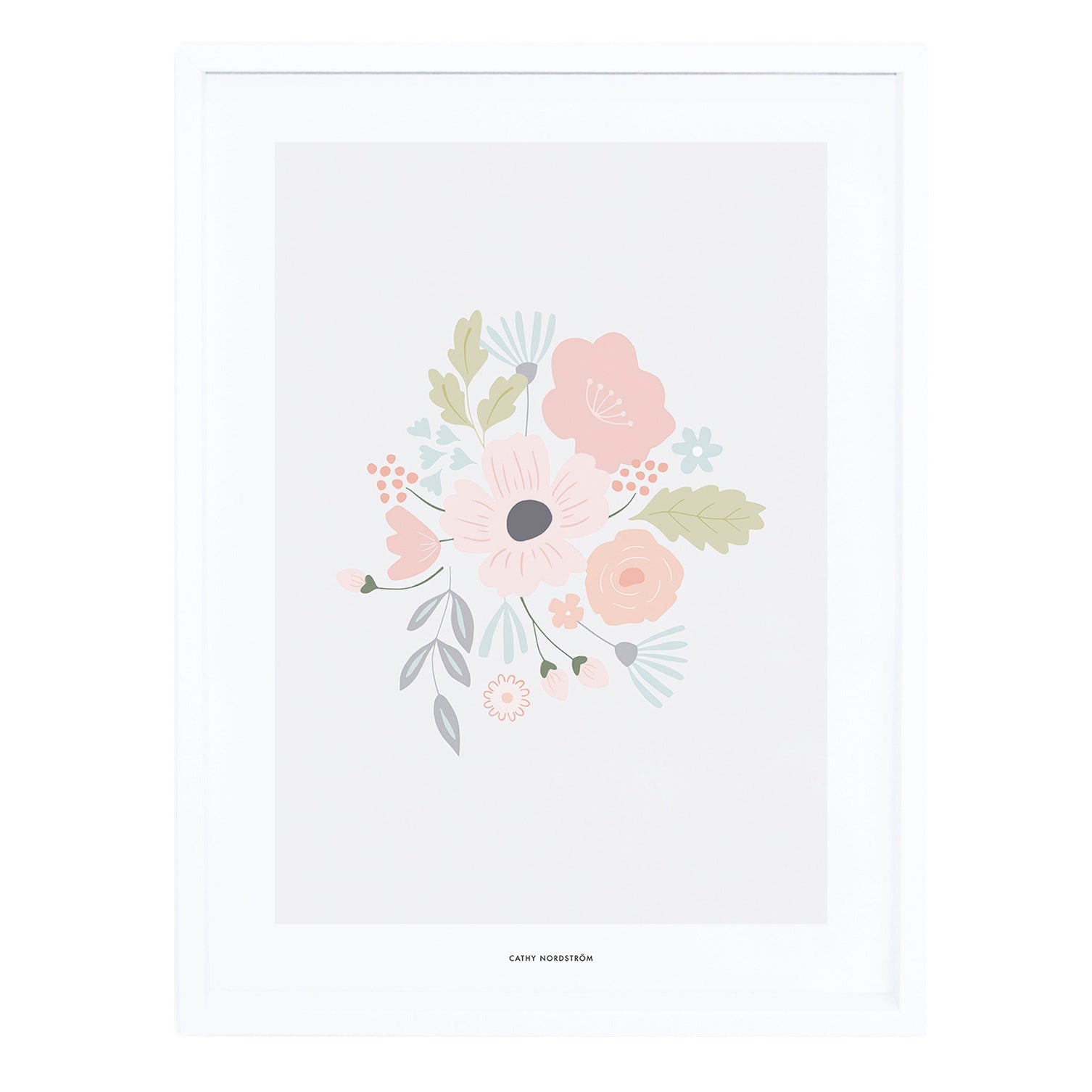 Lilipinso Framed Art Print - Bloom Rounded Bouquet