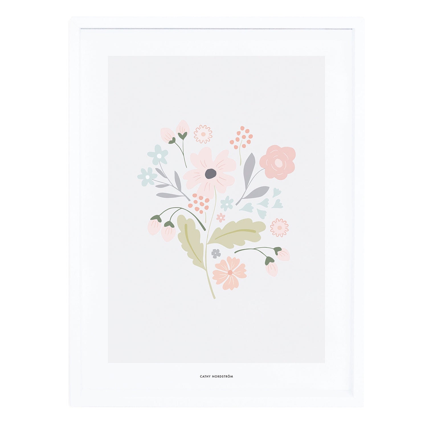 Lilipinso Framed Art Print - Bloom Bouquet With Stems