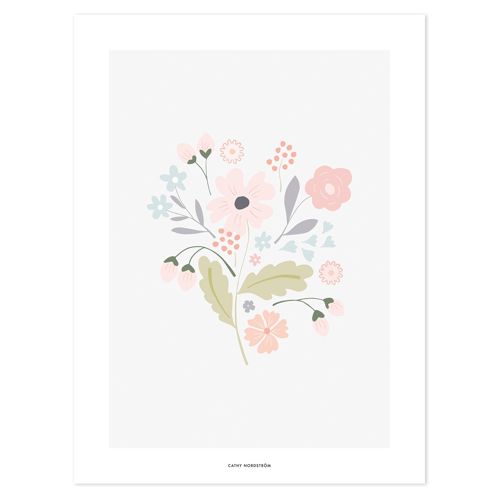Lilipinso Art Print - Bloom Bouquet With Stems