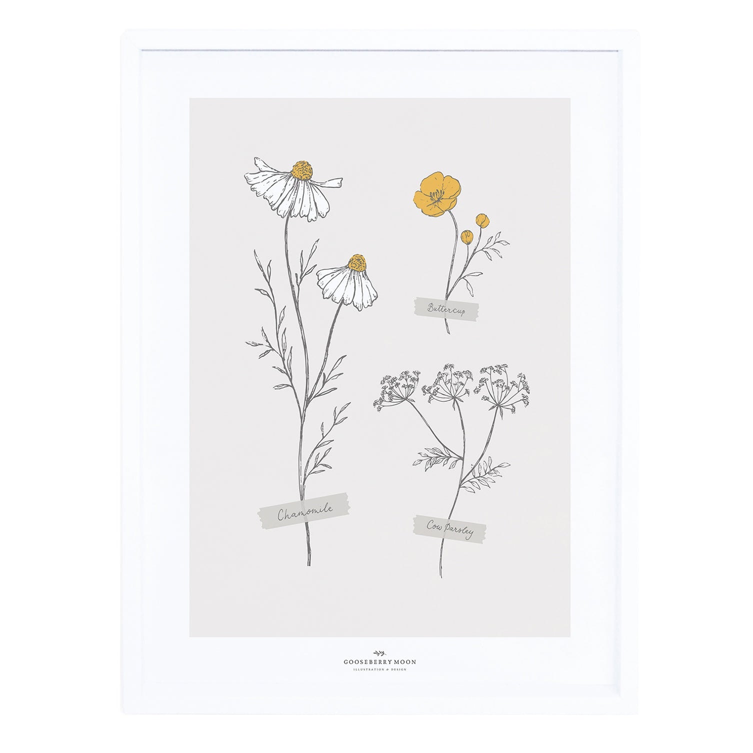 Lilipinso Framed Art Print - Wild Flowers