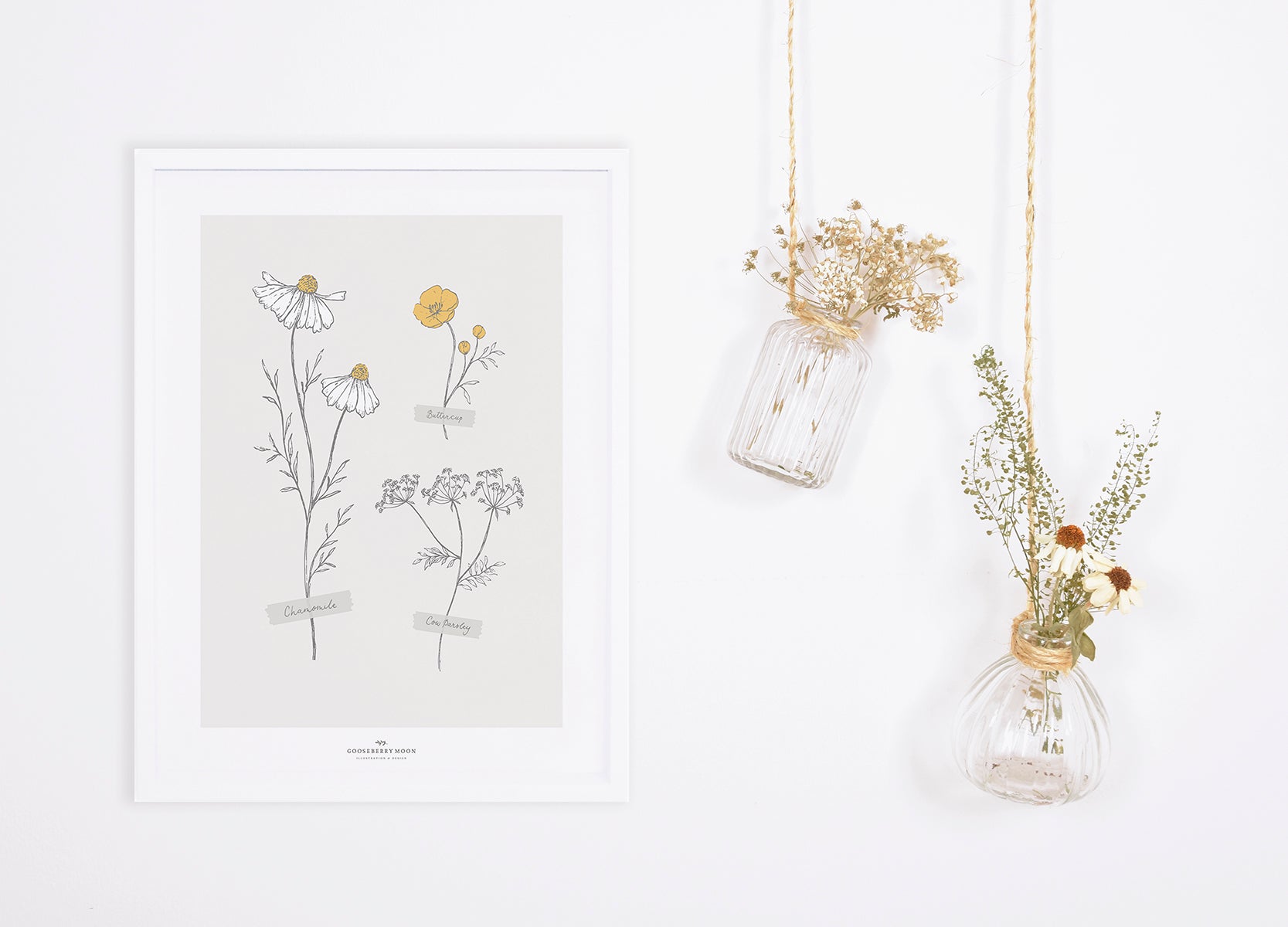 Lilipinso Framed Art Print - Wild Flowers