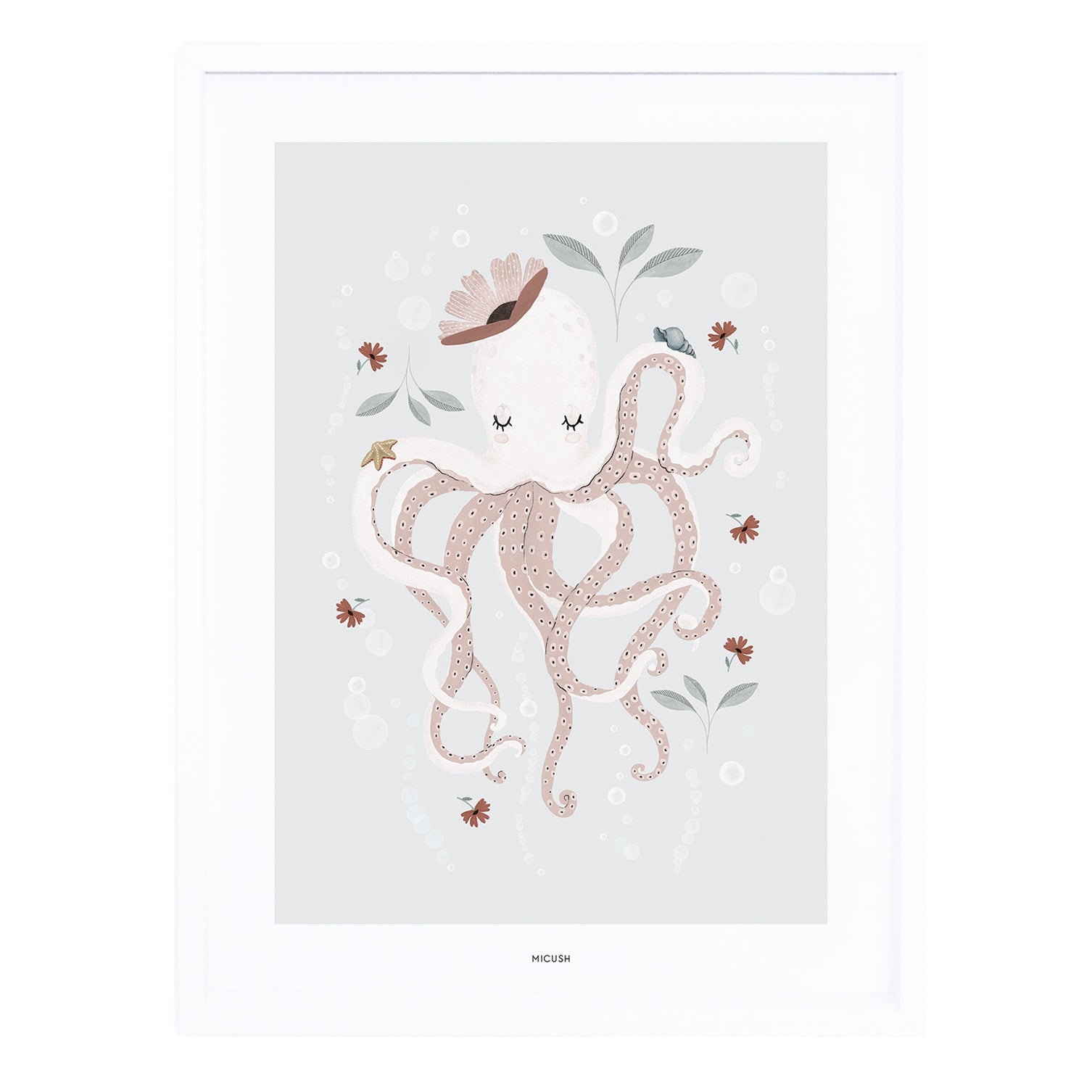 Lilipinso Framed Art Print - Lady Octopus