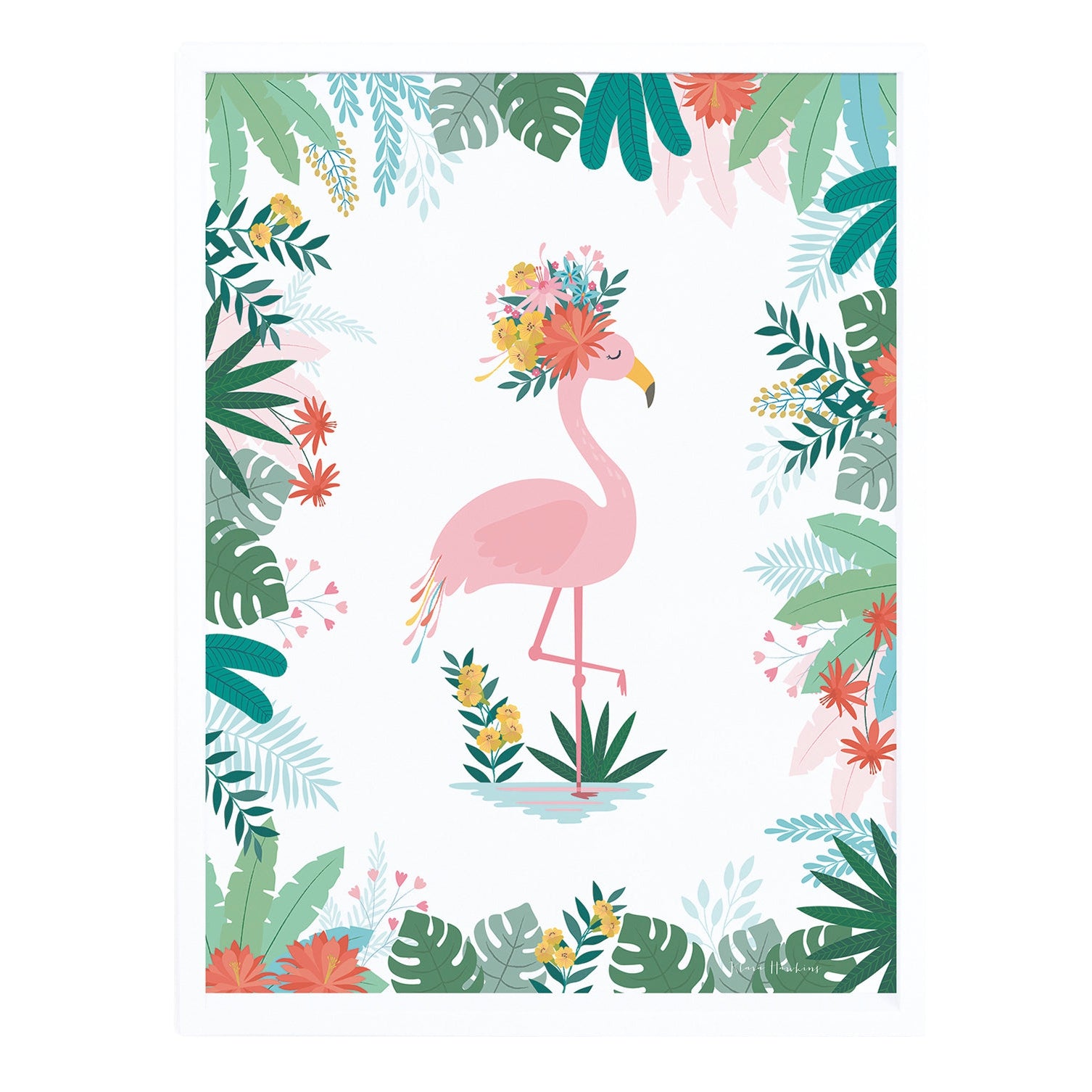 Lilipinso Framed Art Print - Flamingo Carnaval