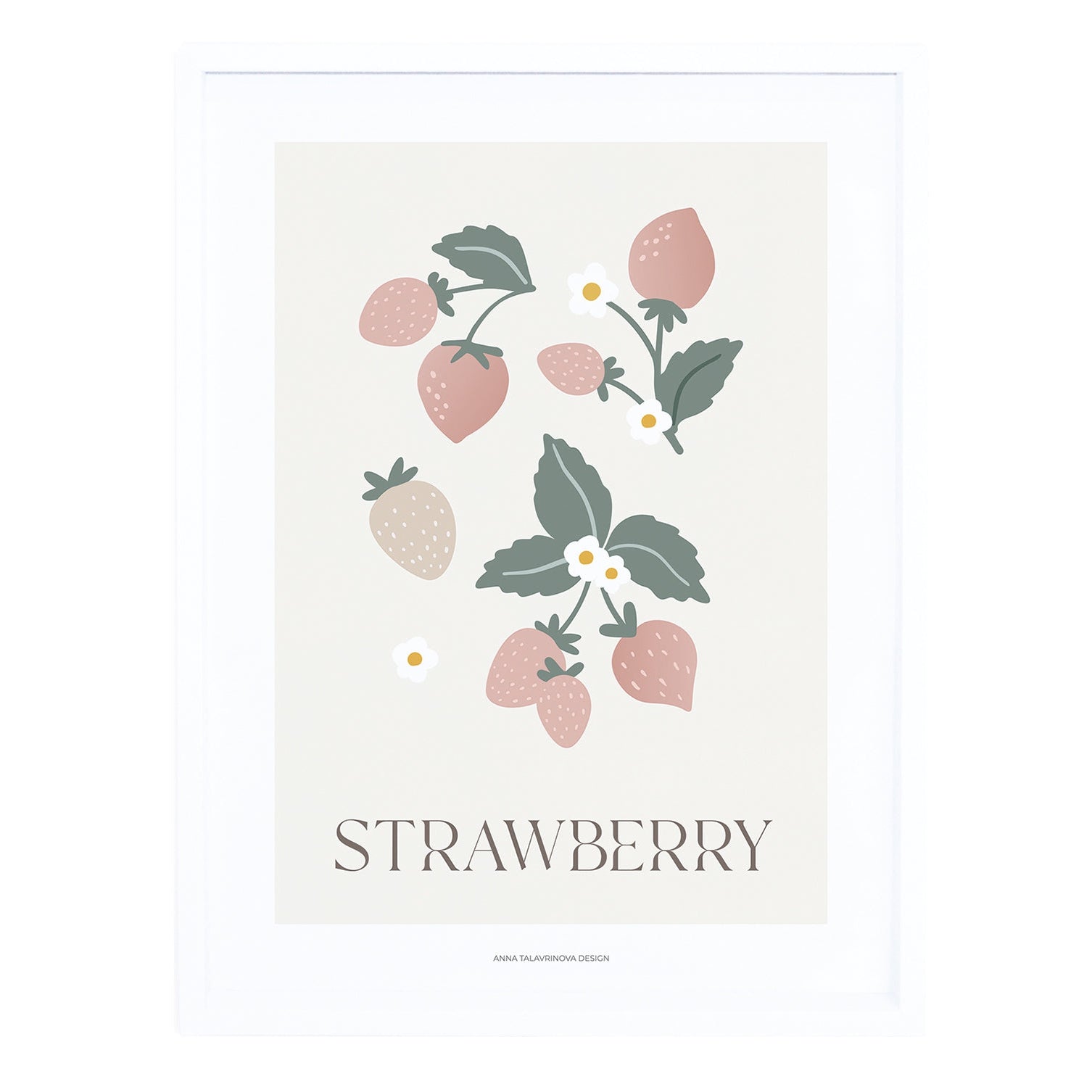 Lilipinso Framed Art Print - Strawberry