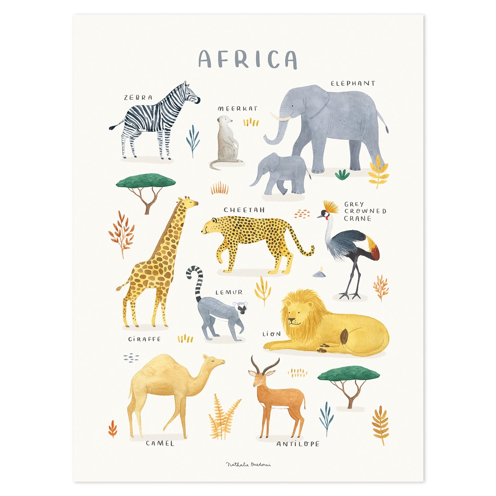 Lilipinso Art Print - Animals From Africa