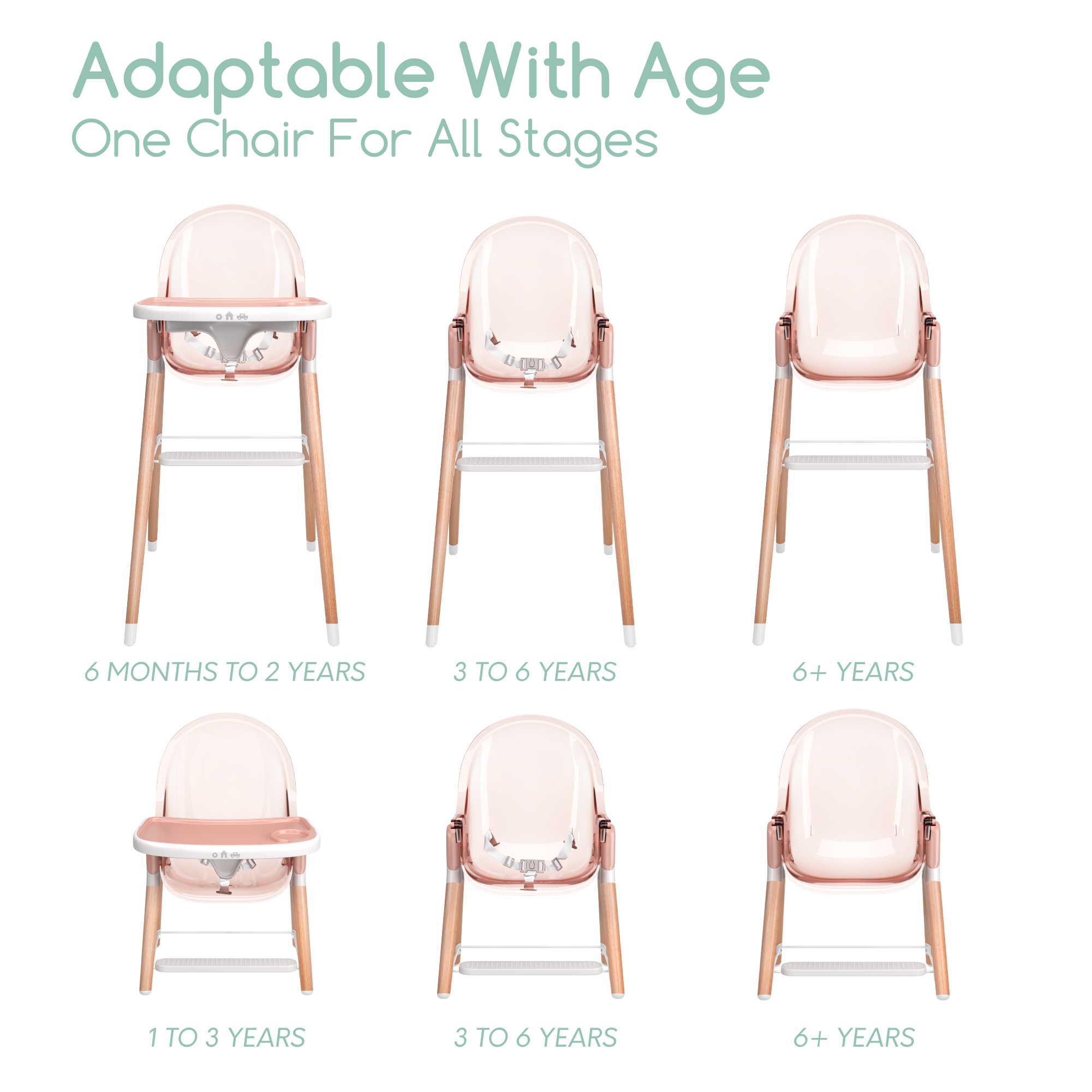 Children Of Design 6 In 1 Deluxe High Chair