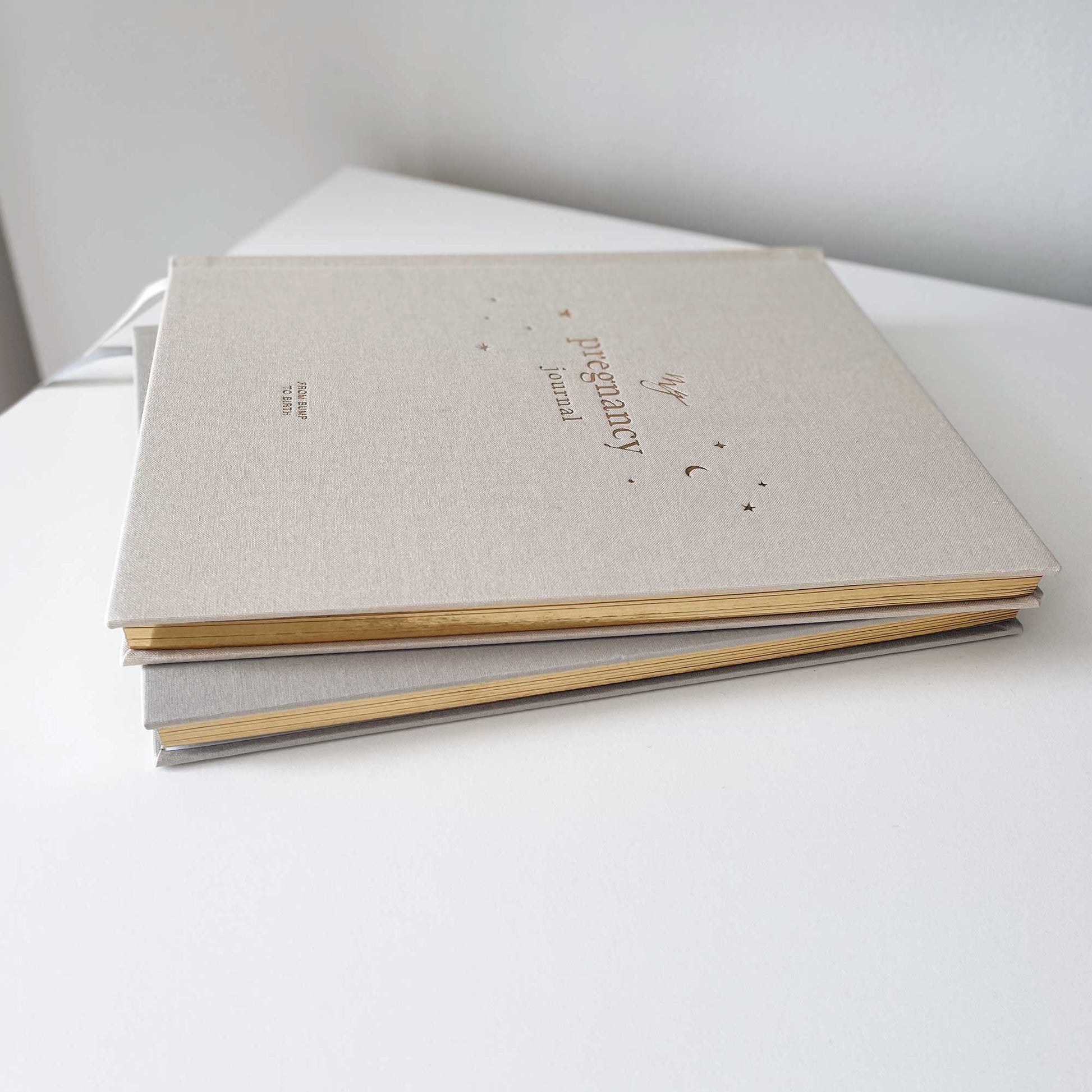 Blush and Gold My Pregnancy Journal - Pearl with Gilded Edges Memory Book