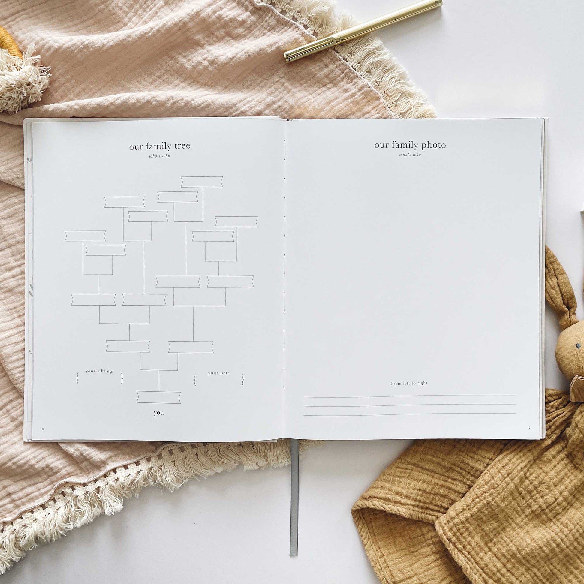 Blush and Gold My Pregnancy Journal - Pearl with Gilded Edges Memory Book