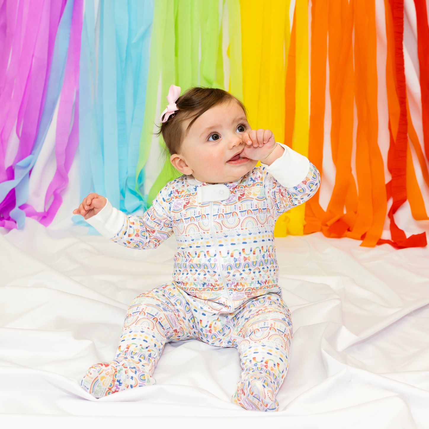 Kids rainbow outlet onesie