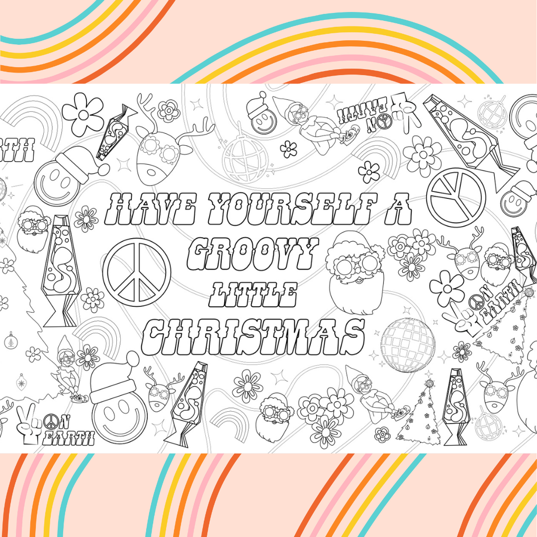 Christmas Coloring Tablecloth – Creative Crayons Workshop