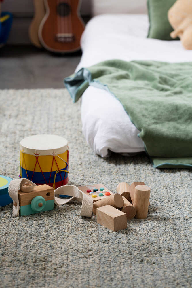 Reversible Washable Rug Twin Vintage Blue  - Reversible