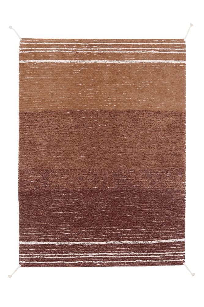 Reversible Washable Rug Twin Toffee  - Reversible