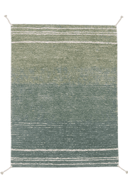 Reversible Washable Rug Twin Vintage Blue  - Reversible