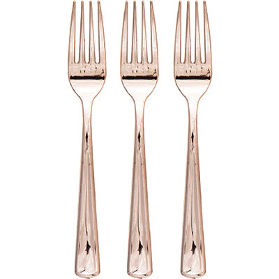 Rose Gold Metallic Forks