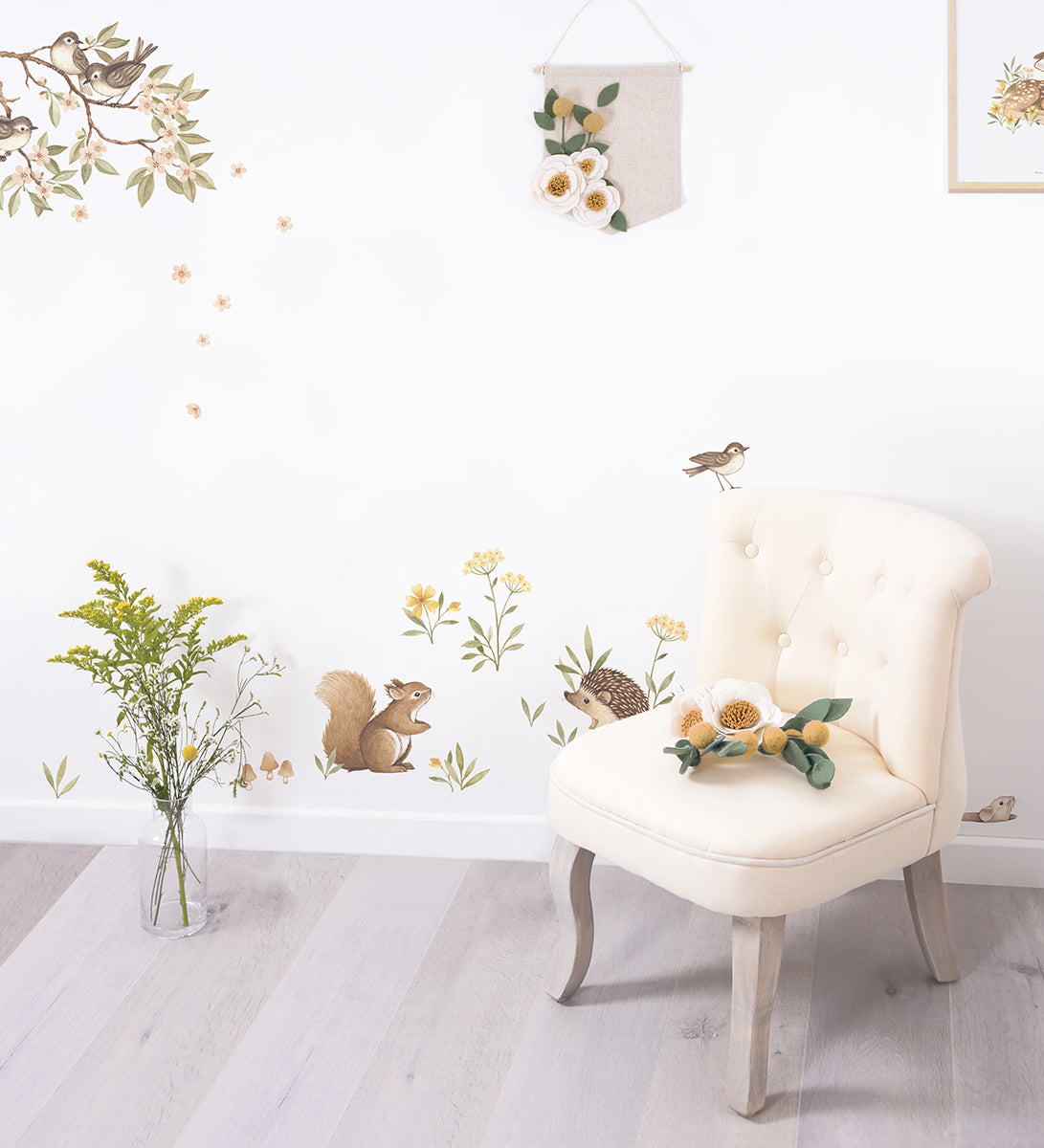 Lilipinso Wall Decals A3 - Branch And Sparrows Wall decal