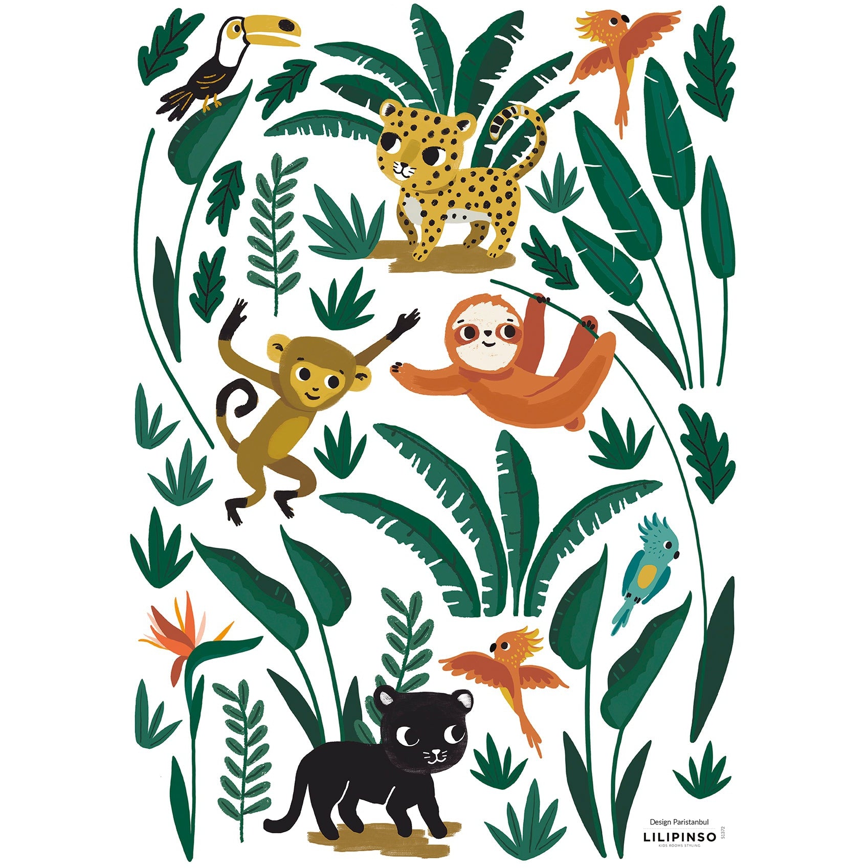 Lilipinso Wall Decals A3 - Jungle Animals Wall decal