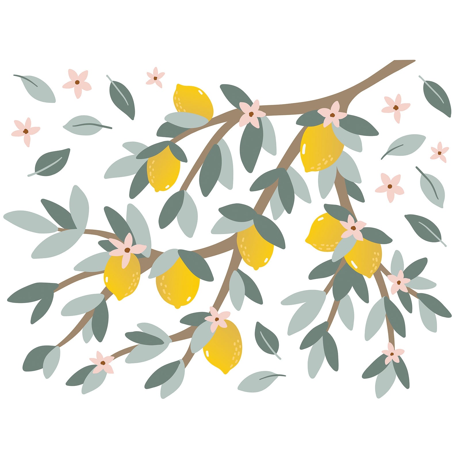 Lilipinso Wall Decals Special Size - Lemons On A Branch Wall decal
