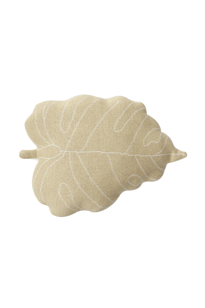 Knitted Cushion Baby Leaf Olive  - Re-Edition