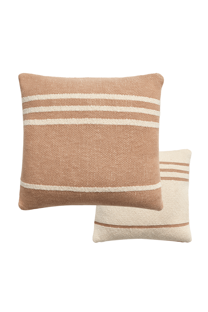 Knitted Cushion Duetto Powder - Natural  - Reversible