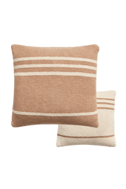 Knitted Cushion Duetto Powder - Natural  - Reversible