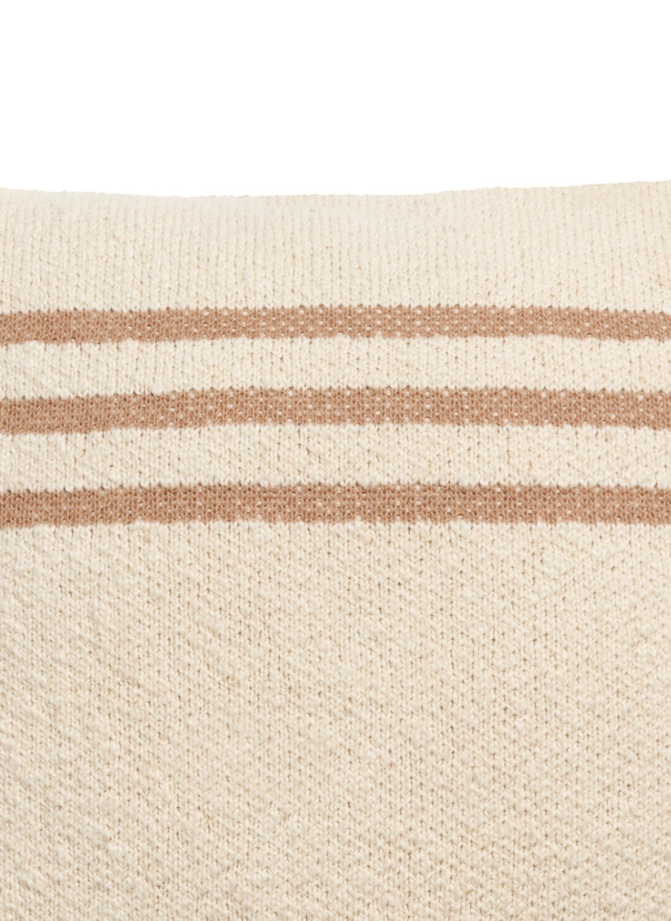 Knitted Cushion Duetto Powder - Natural  - Reversible