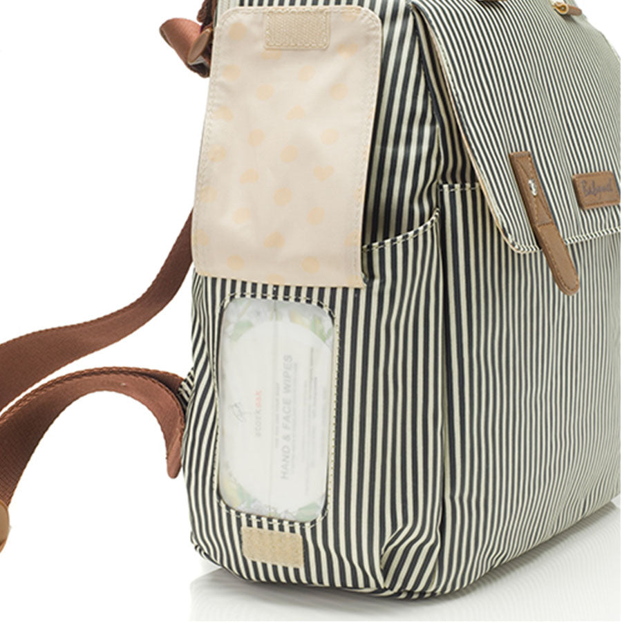 Robyn Eco Convertible Backpack Navy Stripe