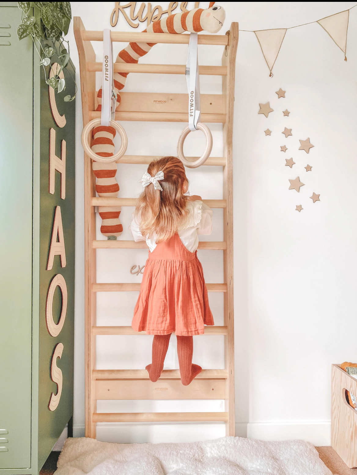 FitWood Taimi Mini Wall Bars 6'2" Monkey Bars & Wall Bars