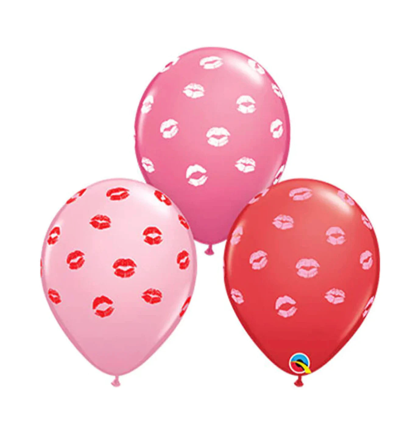 11" Kisses Valentine Latex Balloon (10 Pack)